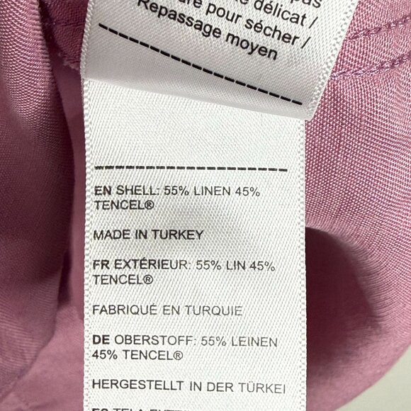 UNTUCKit Harken Pink Linen/Tencel Button Up Pocket Shirt, M - Picture 9 of 9